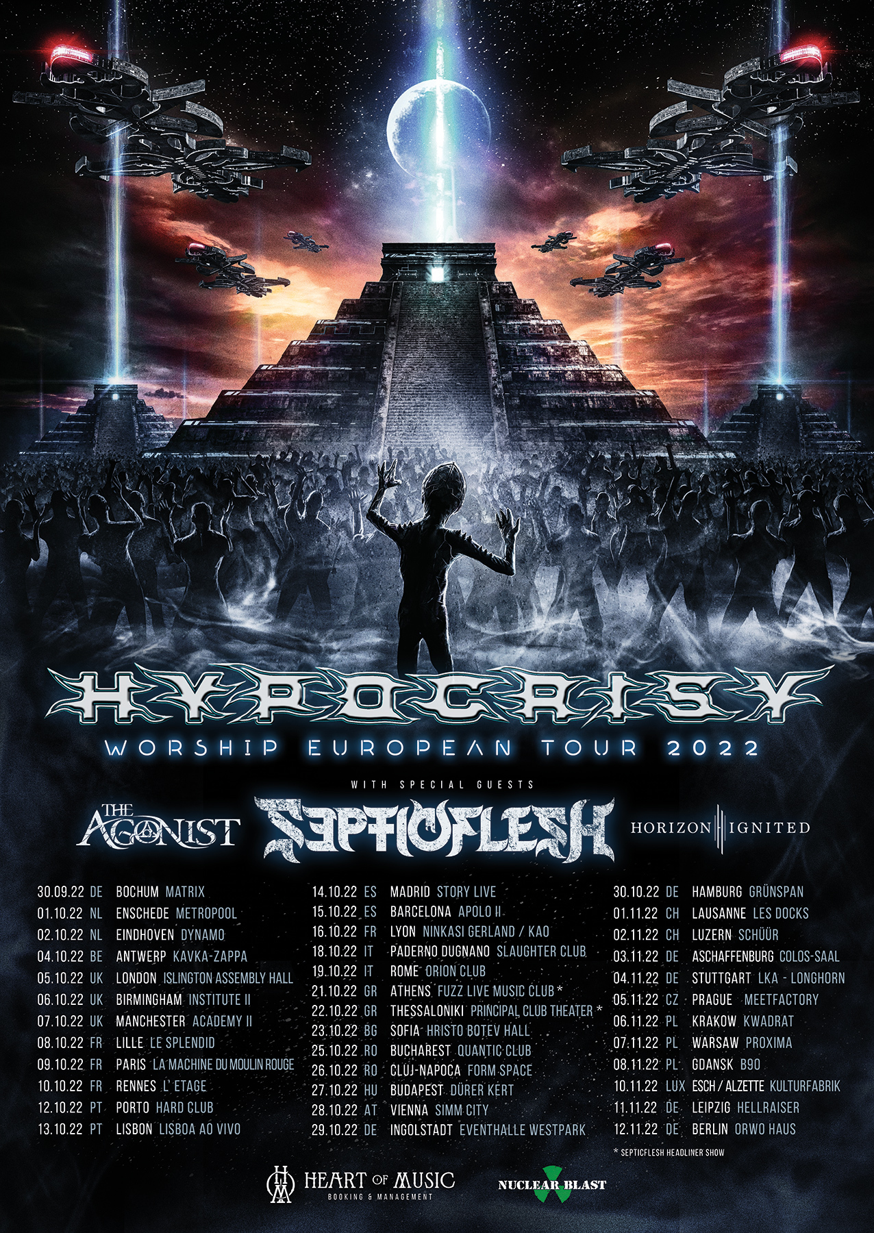 HYPOCRISY "WORSHIP European Tour 2022 Tour" MY REVELATIONS